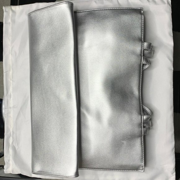 New Telfar Medium Silver Metallic Shopping Bag - Picture 6 of 7